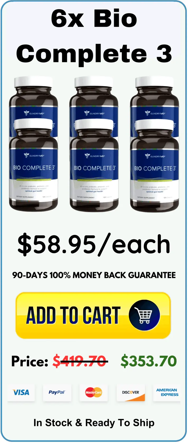 Bio Complete 3 offer package price